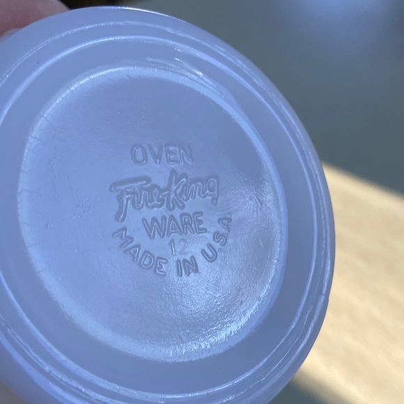 Vintage Fire king oven ware small milk glass hobnail dish A12 - Picture 4 of 12